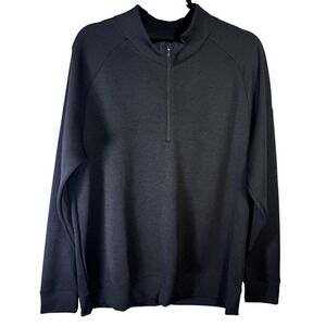 Nike Dri-FIT Womens Black Quarter Zip Pullover Mock Neck Raglan Pullover L